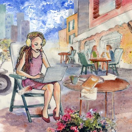 spinning-pen-focused-colorful-square-flowers